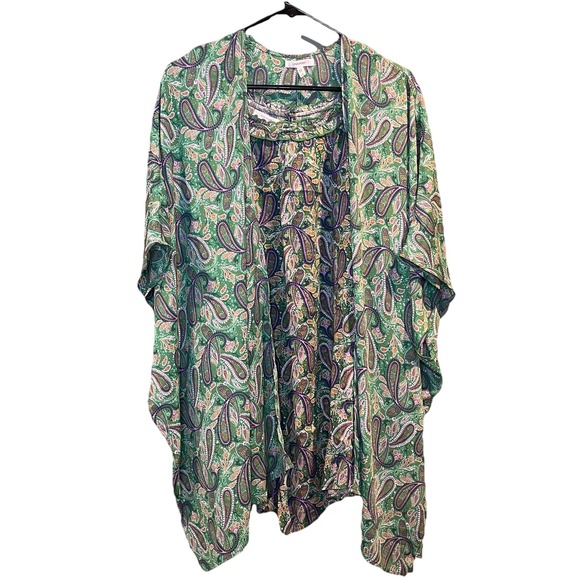 Maurices Tops - 💚 Size 2X, Maurices Green & Purple sleeveless high neck with matching camisole